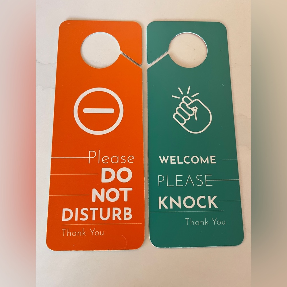 Orange and Green Door Hanger Set